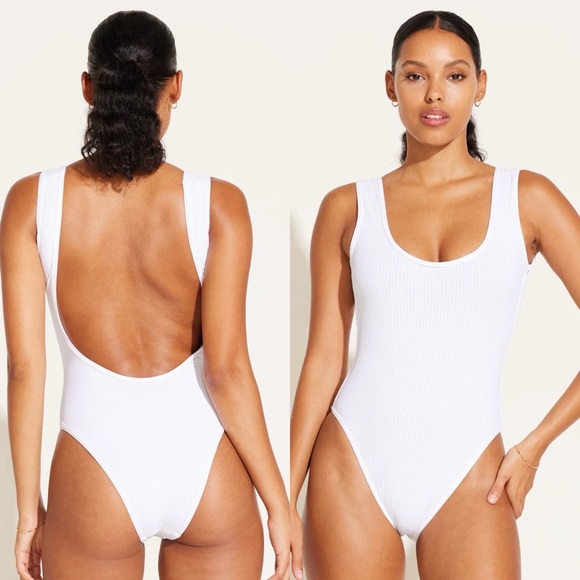 NWOT Vitamin A Reese One Piece In Reversible Black EcoRib Size S $245 - Picture 4 of 7